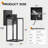 9.6” Outdoor Wall Lantern Waterproof Rust Resistant Porch Garage Light, Exterior Wall Sconce Outside Lantern for House Doorway-216335431