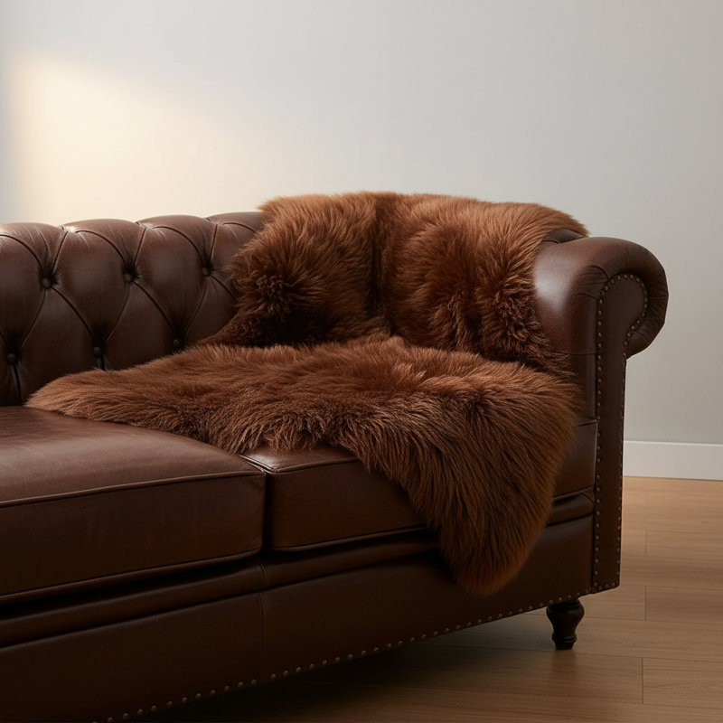 Ultra Soft Fluffy Shaggy Area Rug Faux Fur Sheepskin Rug 2X6 Ft For Bedroom Living Room Sofa – Coffee, Coffee