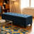 Tufted Upholstered Storage Bench, 51" Wide Flip-Top Multi-Function Ottoman Footrest for Bedroom, Navy Blue