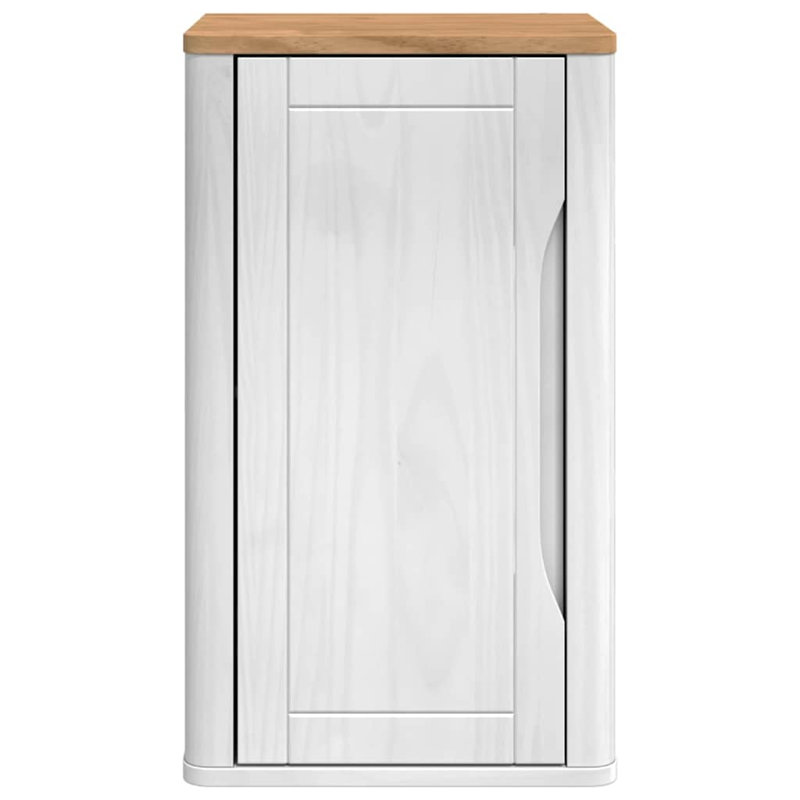 Solid Wood Bathroom Cabinet, White