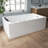 Tidal 71'' Whirlpool Freestanding Tub Acrylic Soaking Bathtub With Bath Pillow