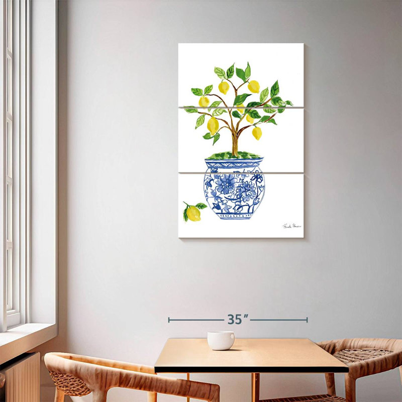 Harnek citron chinoiserie, H 57 po x l 36 po