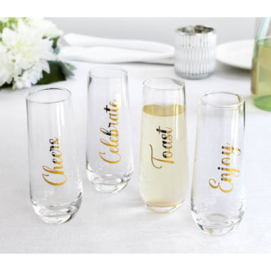 Customized Libbey Stemless Flutes (8.5 Oz.)