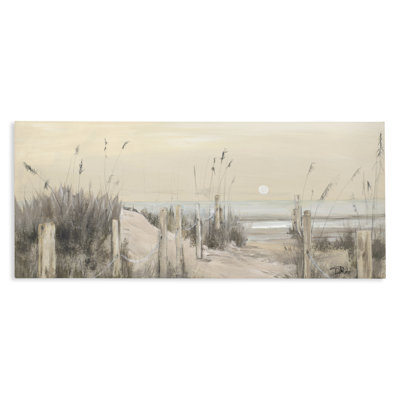 Toile White Moon Over Ocean, design par Patricia Pinto