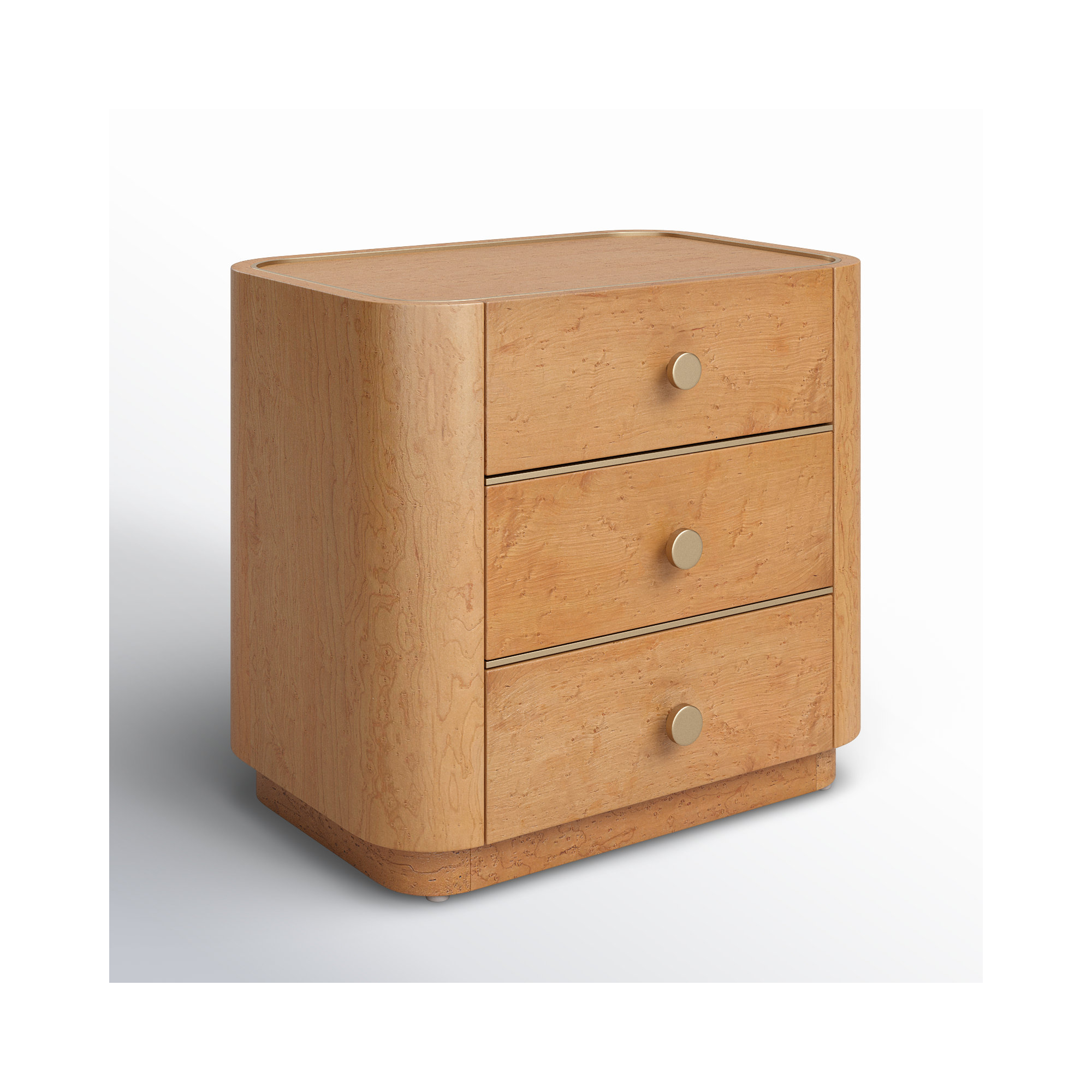 Yuna 3 Drawer 22" Nightstand