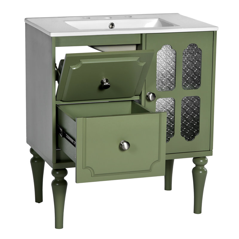 Meuble-lavabo autoportant avec 2 tiroirs 30 po