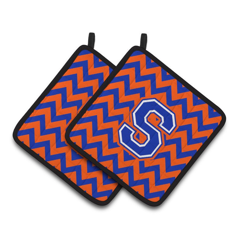 Poignée à chevrons, Orange/bleu, S