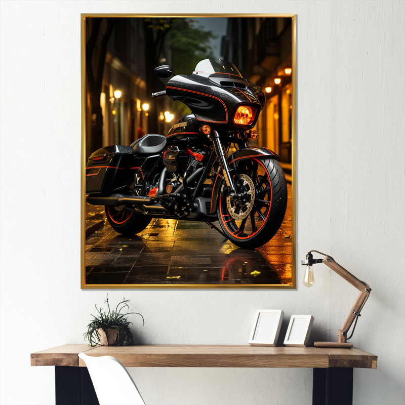 Moto Urban Streetster I, Cadre flottant doré, H 44 po x l 34 po x P 1,5 po