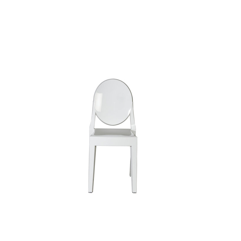 Chaise empilable sans accoudoirs Phantom, Blanc