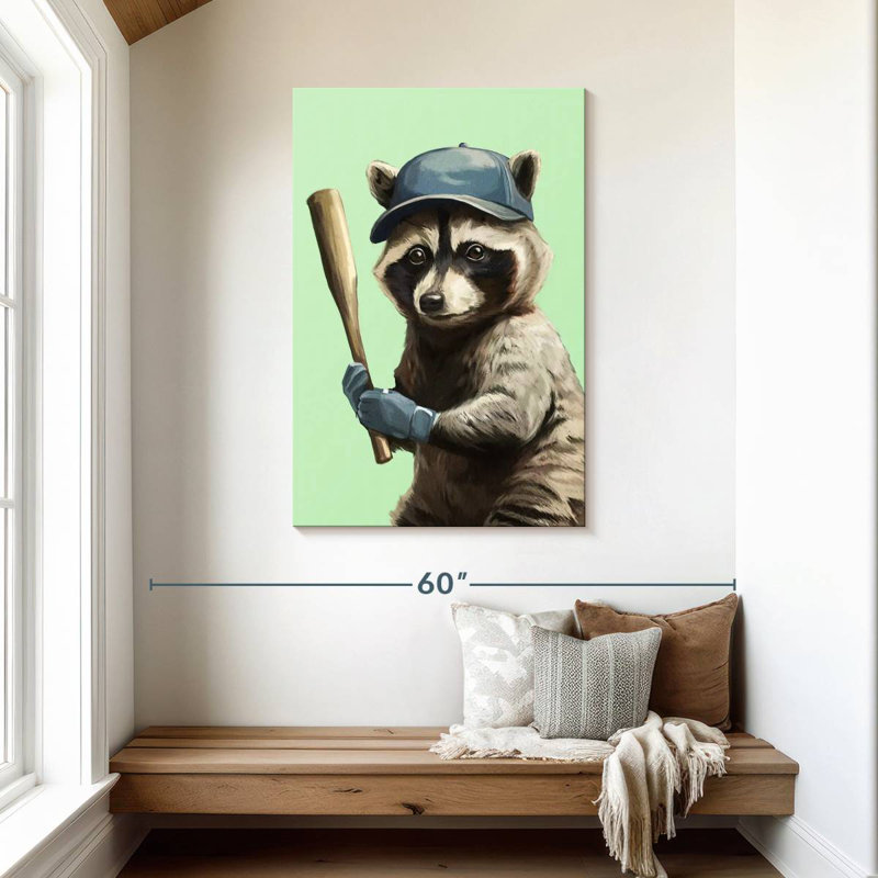 Ketti Sporty Racoon - Baseball, H 45 po x l 30 po