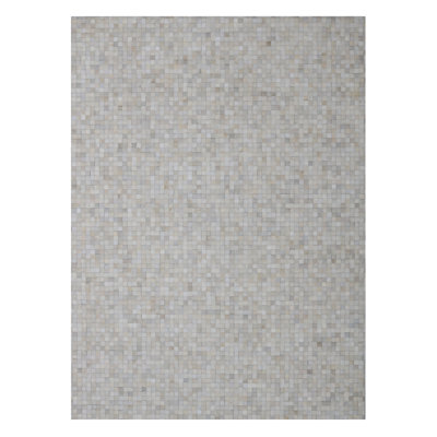 Tapis ivoire en peau de vache fabriqué à la main Meer