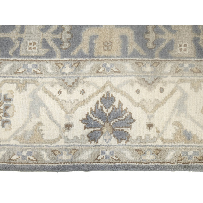 Tapis oriental gris Oushak Chobi Mute