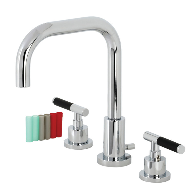 Robinet de salle de bain espacé avec ensemble de drain Kaiser, Chrome poli