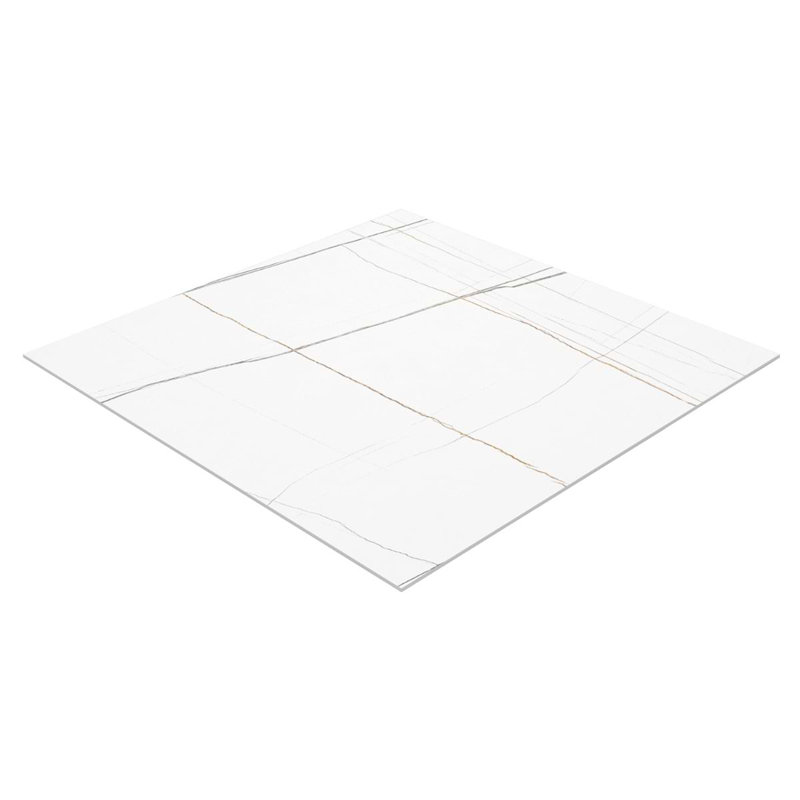 Minera 48X48 Marble Look Polished Porcelain Tile, Blanco White