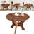 43 in Folding Dining Table for Small Spaces, MDF Table with Walnut Veneer, Space Saving Foldable Kitchen Table for Indoor and Outdoor Use