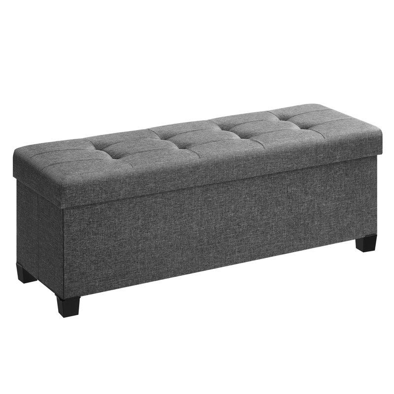 Repose-pieds avec repose-pieds avec rangement et repose-pieds, Gris foncé