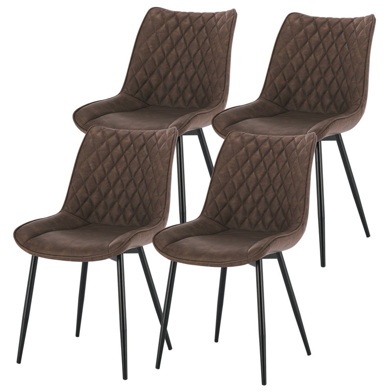 Alhambra 46.5cm H Upholstered Side Chair, Brown, 4