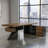 Tan+Black Rectangular Solid Wood+Iron desks-108304473-108304475