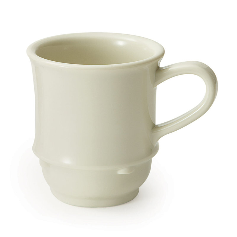 Grande tasse à café en plastique empilable GET, 8 onces (ensemble de 12), Beige