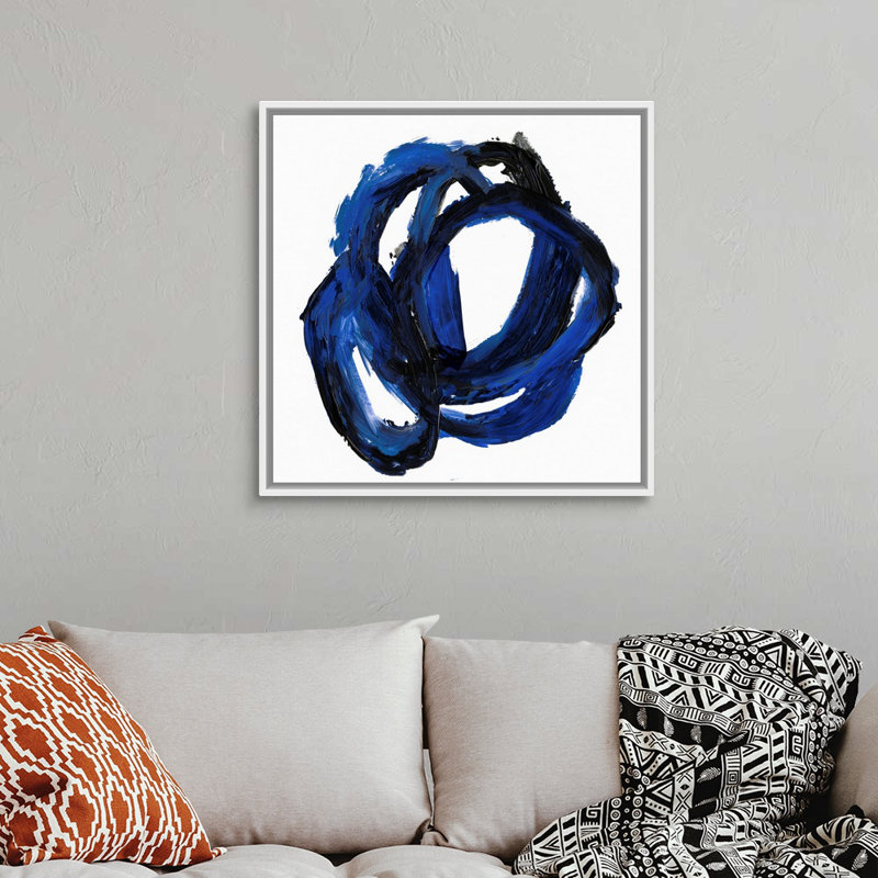 « Eternal indigo II » par PI studio-impression sur toile, Toile blanche encadrée, H 32 po x l 32 po x P 1,75 po