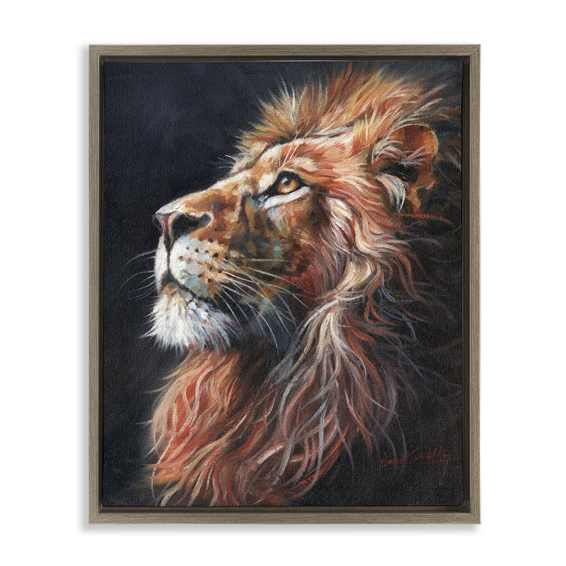 Cadre flottant Look Of The Lion, design par David Stribble, H 21 po x l 17 po, Brun