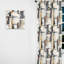 Concrete Grey Quadrants Pattern - Modern Velvet Curtain - Room Darkening - 1 Panel-107597507