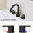 Widespread Bathroom Sink Faucet Oil Rubbed Bronze 2 Handle 8 Inch 3 Hole 360°Swivel Spout Vanity Sink With Pop Up Drain Assembly-118610644
