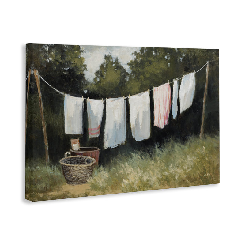  "Laundry Out To Dry", art mural par Julia Purinton, H 24 po x l 36 po