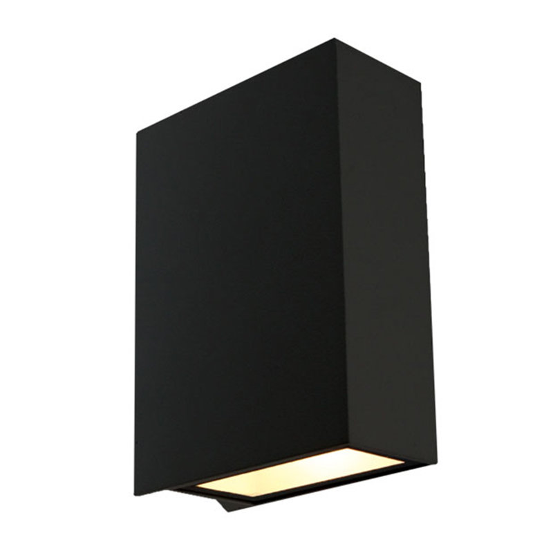 2 - Bulb Integrated LED Outdoor Wall Light, Black