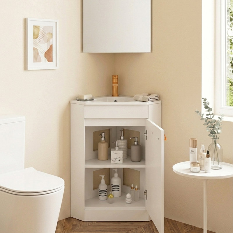  Meuble-lavabo de coin 26 po pour petit espace