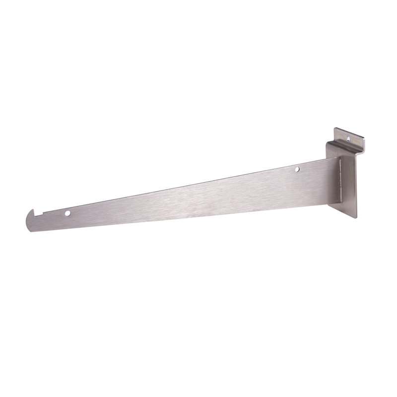 Shelf Bracket for Slatwall, Satin Nickel