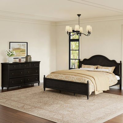 Mid-Century Modern Solid Wood Bedroom Set