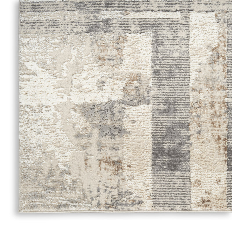 Barric Geometric Sustainable Woven Area Rug, Rectangle 6' x 9'