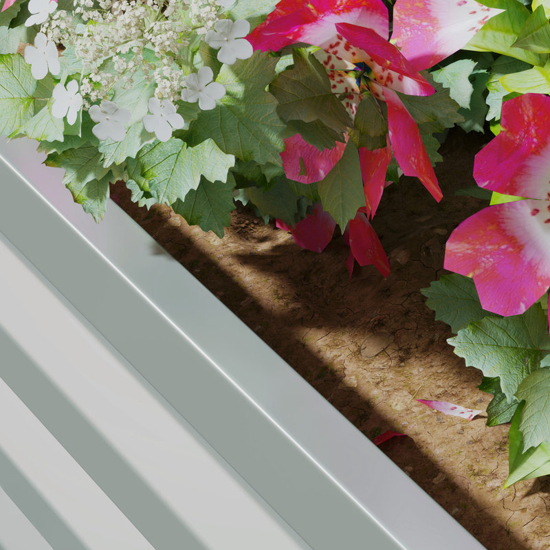 Outsunny Set of 2 Raised Garden Bed, 60 x 60 x 30.5 cm, Light Grey