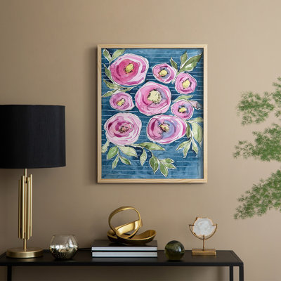 Floral Radiance I Framed Print - Solid Wood