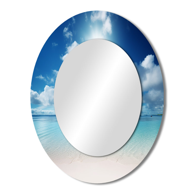 Morandiere - Miroir de plage en métal, 43 po x 33 po