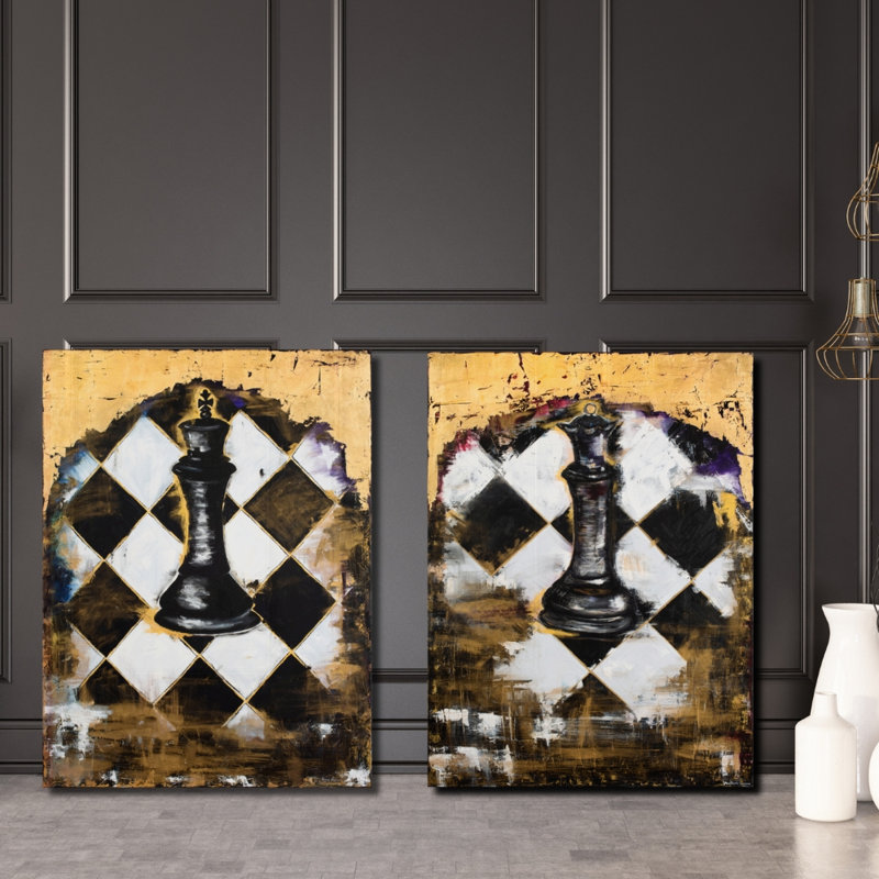 Chess King Oil Painting Print Canvas