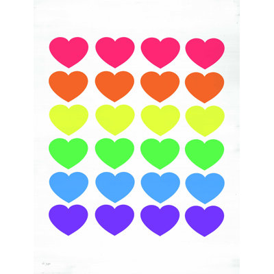 Rainbow Hearts par Jaxn Blvd. - Impression sur toile tendue