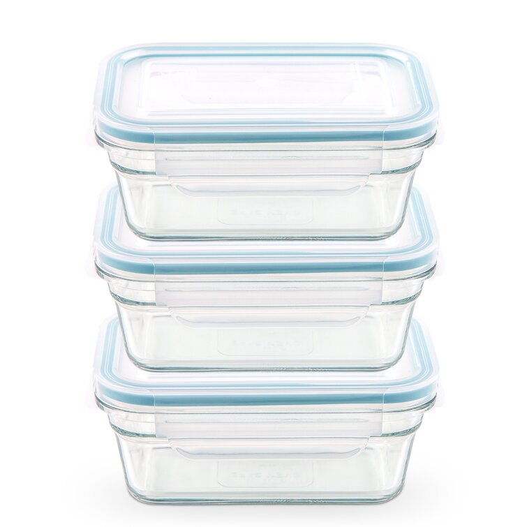 JoyJolt 3-Section Food Prep Storage Containers- Set of 5 ,Black