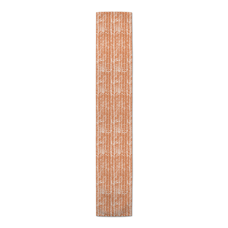 Chemin de table rectangulaire en polyester Cenya, 90 po x 16 po, Orange