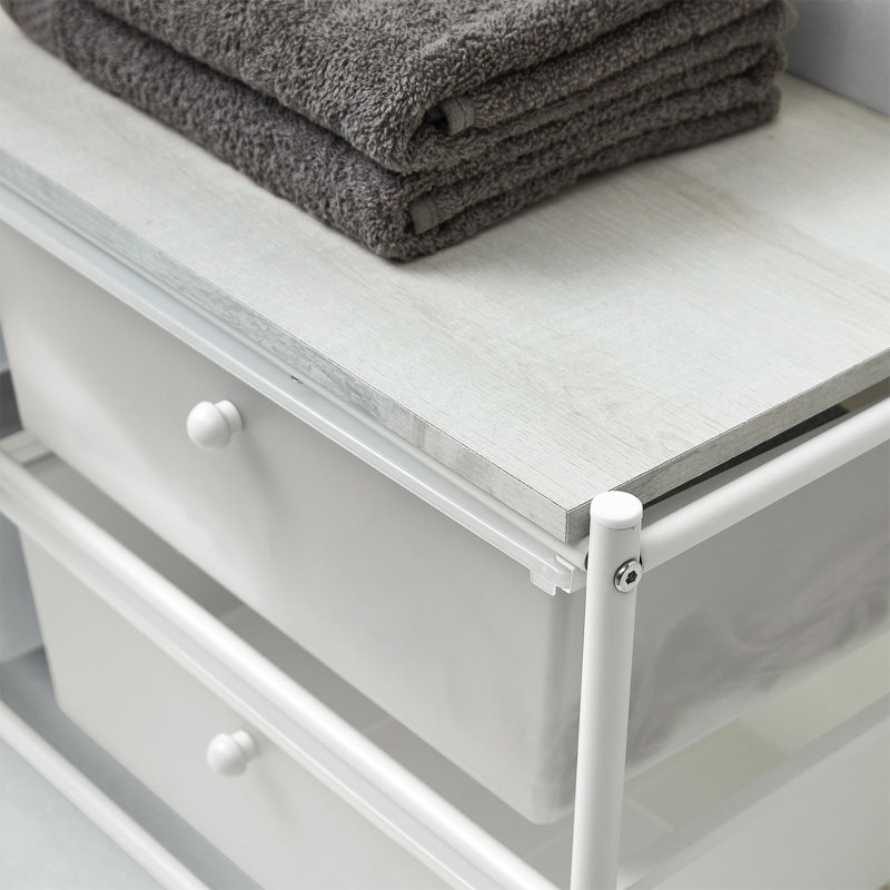 Commode de rangement 4 tiroirs Suprima, Blanc