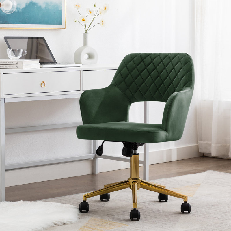 Rundelle Office Swivel Chair, Dark Green