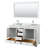 Deborah 60'' Double Bathroom Vanity with Marble Top-23113260-80209531
