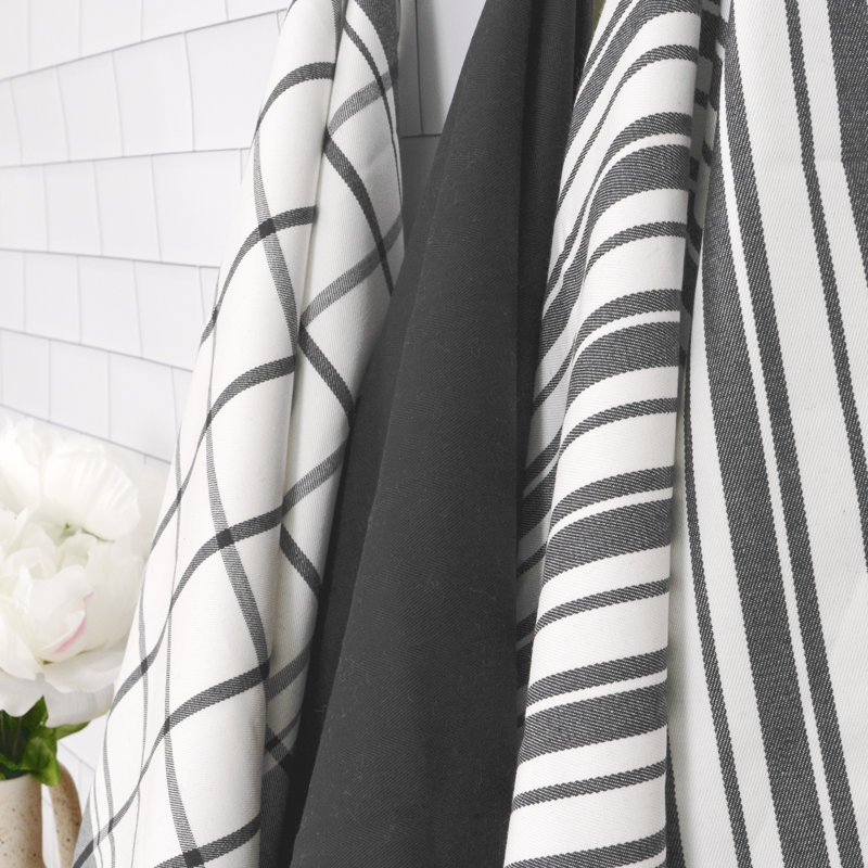 All-Clad Woven Bistro Kitchen Towels, Black