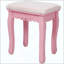 Ensemble de bureau de coiffeuse Princess avec miroir et tabouret rembourré, coiffeuse en bois à 4 tiroirs, coiffeuse-99285118