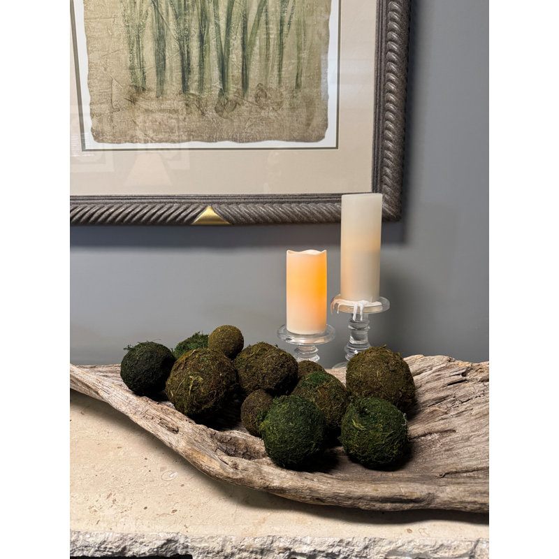 Dried Moss Orbs Bag 12Pc Green