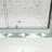 56-60" W X 71" H Piovt Swing Glass Shower Door,Pivot Frame Sliding Shower Door With 1/4"(6Mm) Clear SGCC Tempered Glass-121415805