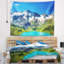 Photographie green mountain lake tapestry-28484064