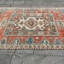 Grand tapis turc Oushak rétro bleu - idéal pour la décoration de chambre à coucher avec un motif anatolien complexe