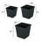 5" Square Nursery Plant Pot - Garden Plastic Pots With Drainage (5-Pack)-1550516347